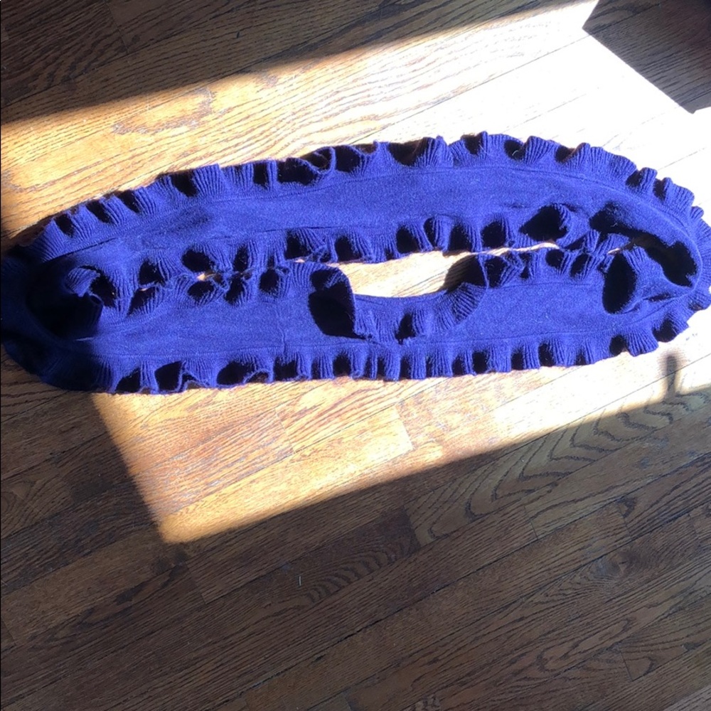 Purple Ruffle Infinity Scarf